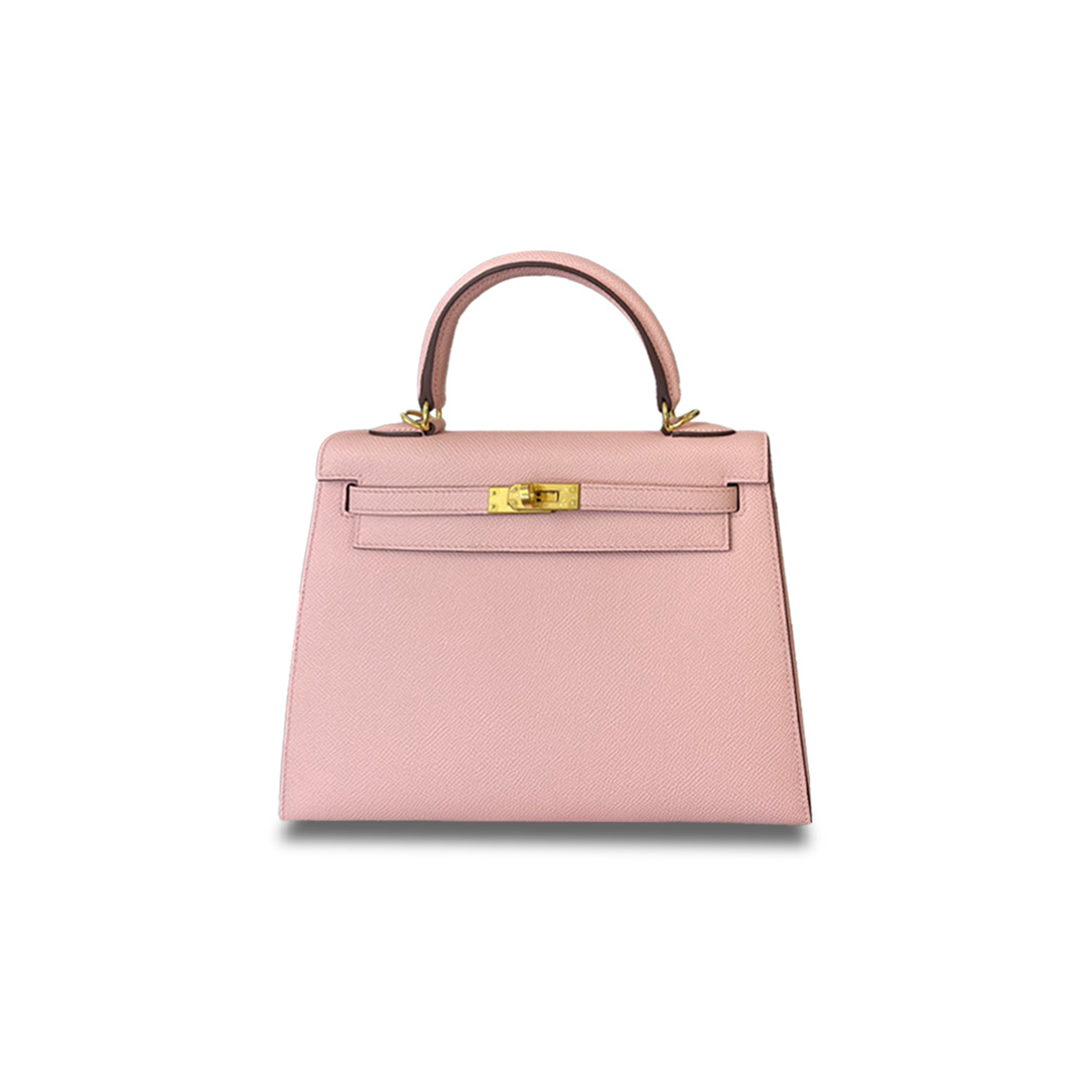 HERMÈS KELLY 28 EPSOM 3Q PINK GOLD BUCKLE (28*22*10cm)